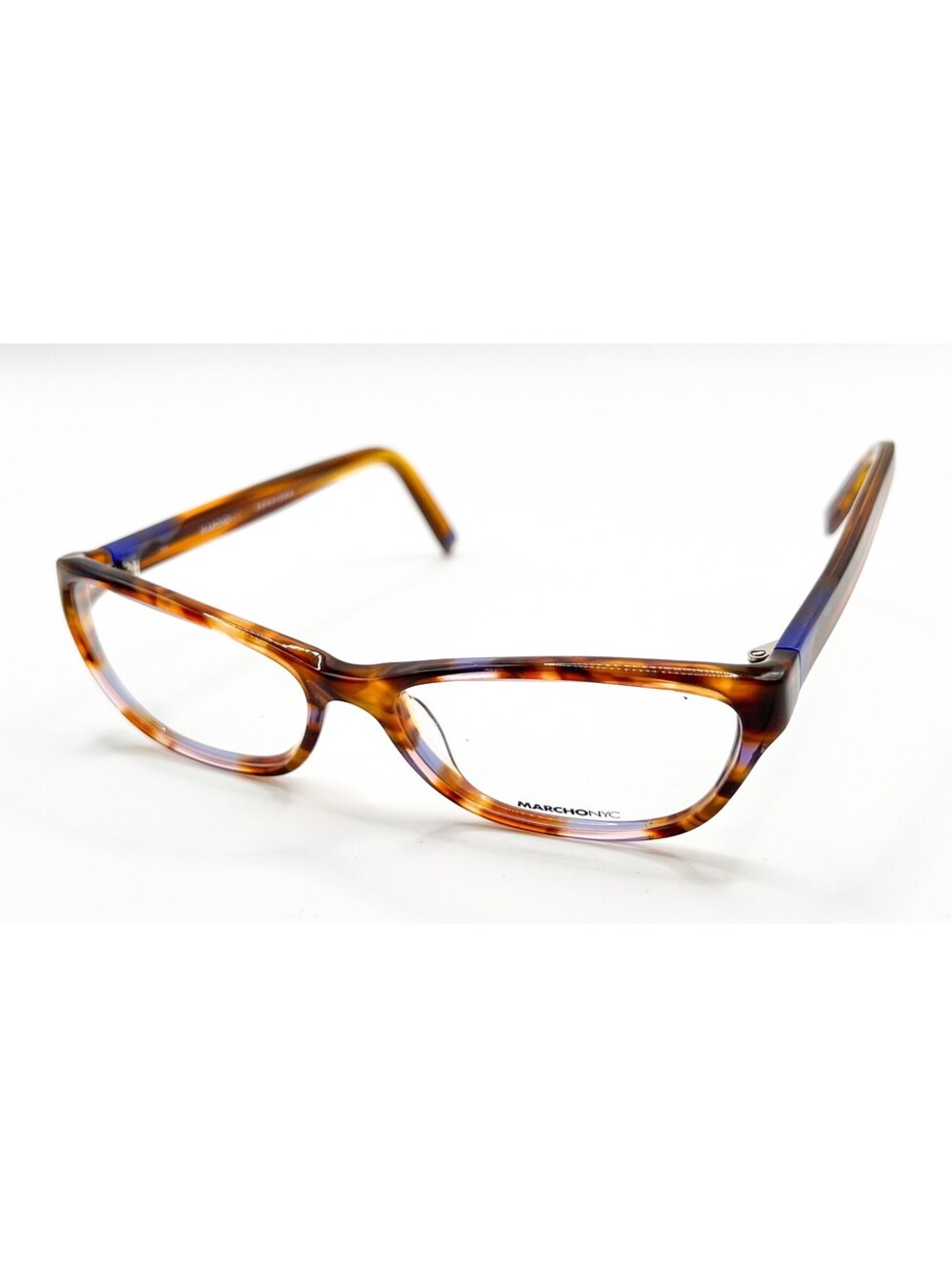 Marchon Nyc Monroe 214 Brown Violet Havana Authentic Eyeglasses 53-16-135